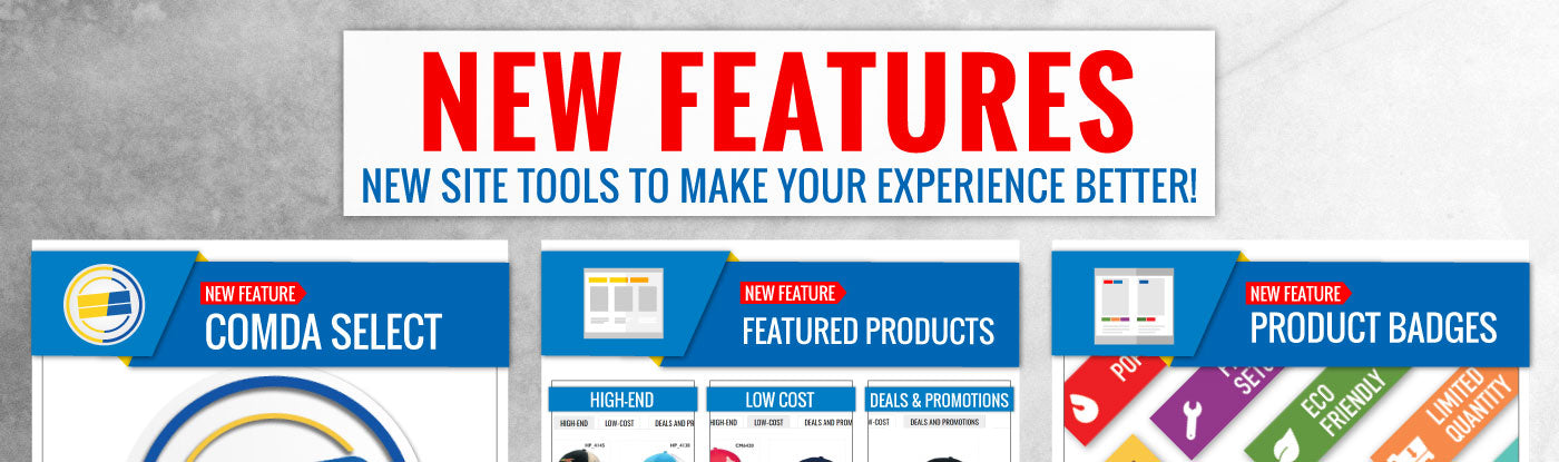 New Features on COMDA.COM