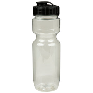 22 oz. Translucent Contour Bike Bottle - Clear With Black Lid