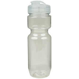 22 oz. Translucent Contour Bike Bottle - Clear With Clear Lid
