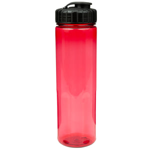 24 oz Prestige Bottle with Flip Top Lid - Translucent Red With Black Lid