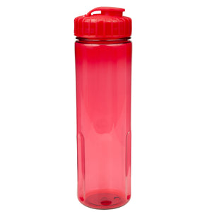 24 oz Prestige Bottle with Flip Top Lid - Translucent Red With Red Lid