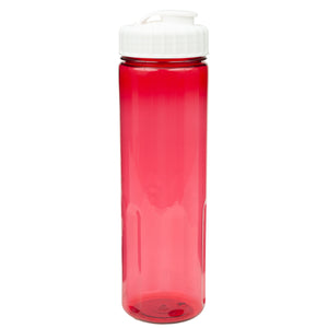 24 oz Prestige Bottle with Flip Top Lid - Translucent Red With White Lid