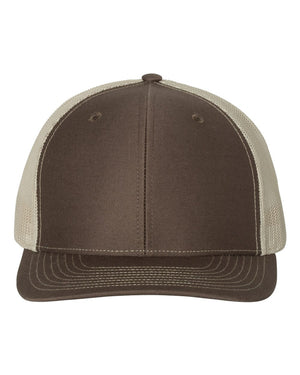 Richardson 112 Adjustable Snapback Trucker Cap - Brown/ Khaki