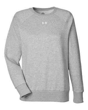 Under Armour Ladies' Rival Fleece Sweatshirt - Mod Grey Light Heather/ White