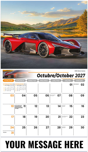 Exotic Cars (Bilingual) - 2027 Promotional Calendar