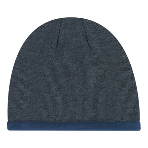 Acrylic/Polyester Micro Fleece Board Toque - Charcoal Gray With Navy Blue