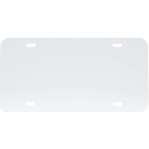 High Impact Digital Print Ad License Plate in Polybag - White