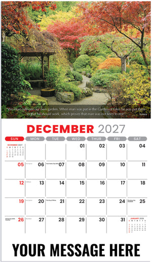 Flowers and Gardens - 2027 Promotional Calendar