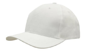 6 Panel Budget Cap - Custom Embroidered - White