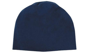Cotton Beanie - Custom Embroidered - Navy