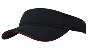 BHC Visor with Sandwich - Custom Embroidered - Navy With Red