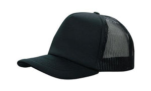 Low-profile Trucker's Mesh Cap - Black