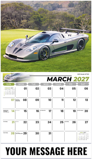 Exotic Cars - 2027 Promotional Calendar