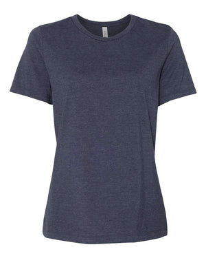 BELLA + CANVAS Ladies' Relaxed Heather CVC Short-Sleeve T-Shirt - Heather Navy