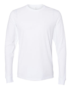 Next Level Unisex Sueded Long-Sleeve Crew - White