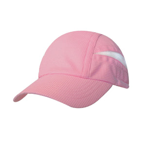 Super light weight performance running cap w/ elastic & toggle / solid - Custom Embroidered - Pink