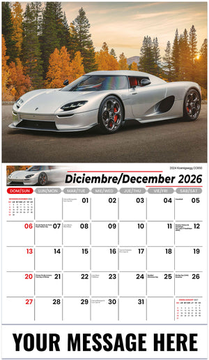 Exotic Cars (Bilingual) - 2027 Promotional Calendar
