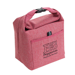 Heathered Insulated Lunch Tote - Red