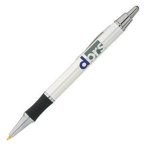 Galaxy Metal Click-Action Promotional Pen - Pearl With Silver