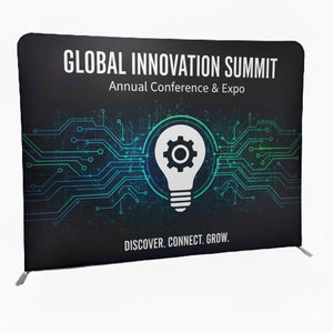 10'W x 8'H EuroFit Straight Wall Display Kit, with Full Color Graphics Double Sided