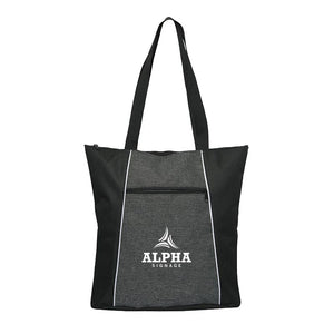 Two-Tone Heathered Tote Bag - Gray Heather