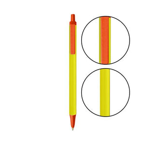 Yellow BIC® Clic Stic® Pen - Yellow With Orange