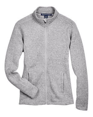 Devon & Jones Ladies' Bristol Full-Zip Sweater Fleece Jacket - Grey Heather