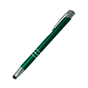 Excalibur Metal Promotional Pen with Soft Stylus - Green