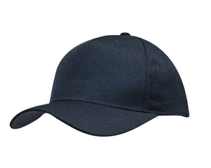 5 Panel Breathable Poly Twill With Circle Perforations - Navy