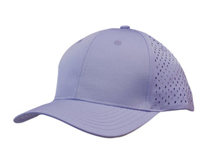 6 Panel Premium Pioneer Sports Twill With Tear Drop Perforations - Purple