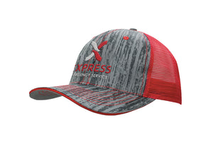 6 Panel Woodprint Poly Twill Tone Mesh Cap - Custom Embroidered