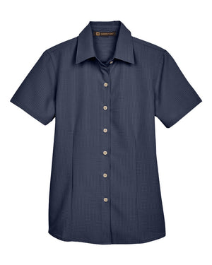 Harriton Ladies' Barbados Textured Camp Shirt