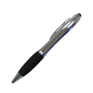 Savoy Plastic Twist Action Pen with PDA Stylus - Silver
