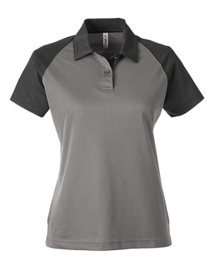 Team 365 Ladies' Command Snag-Protection Colorblock Polo - Sport Graphite/ Black