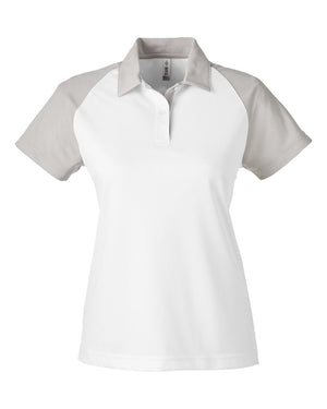 Team 365 Ladies' Command Snag-Protection Colorblock Polo - White/ Sport Silver