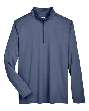 Team 365 Men's Zone Sonic Heather Performance Quarter-Zip - Sport Dark Navy Heather