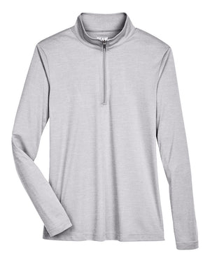 Team 365 Ladies' Zone Sonic Heather Performance Quarter-Zip - Athletic Heather