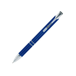 Vibe Plastic Click-Action Promotional Pen - Blue