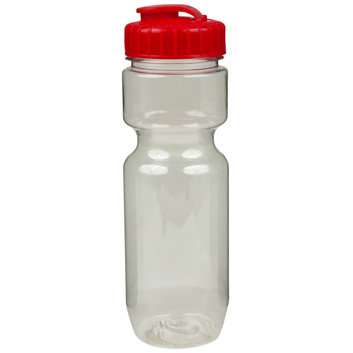 22 oz. Translucent Contour Bike Bottle - Clear With Red Lid