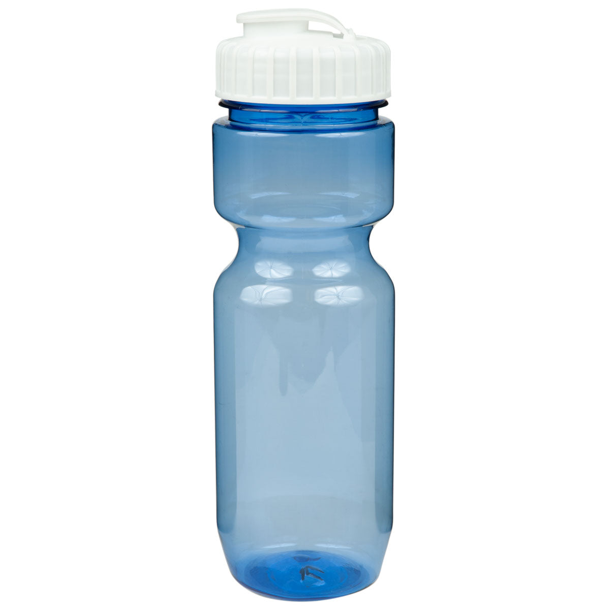 22 oz. Translucent Contour Bike Bottle - Translucent Blue With White Lid