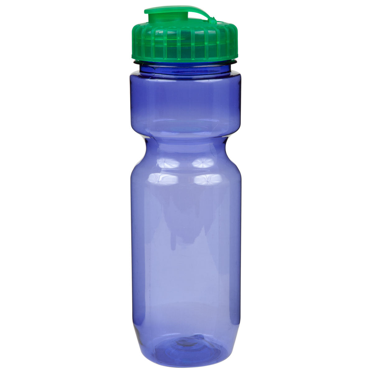 22 oz. Translucent Contour Bike Bottle - Translucent Purple With Translucent Green Lid