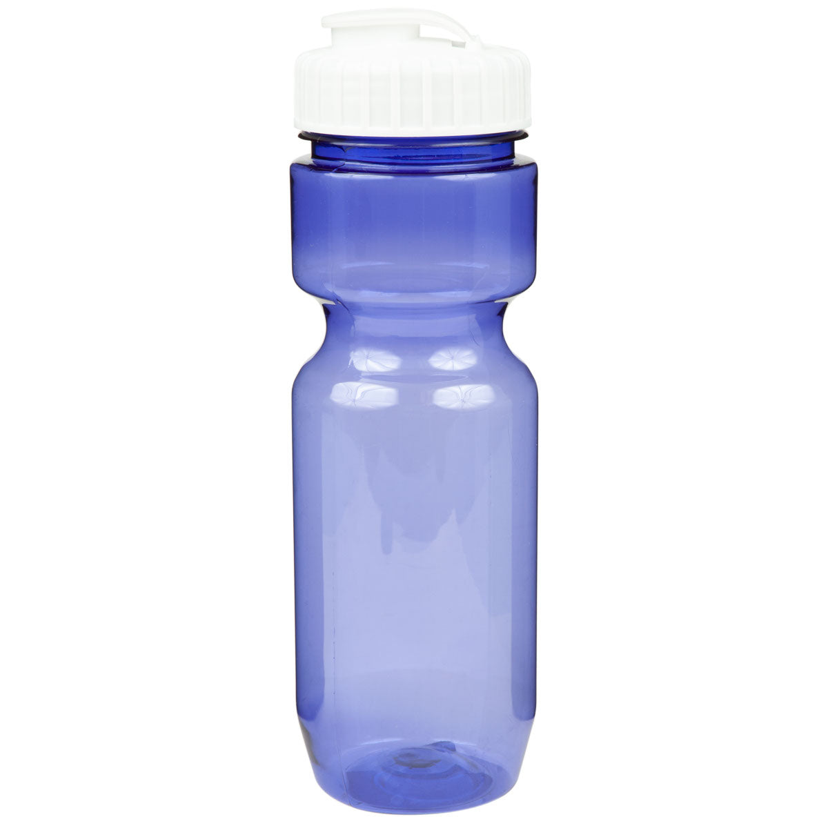 22 oz. Translucent Contour Bike Bottle - Translucent Purple With White Lid