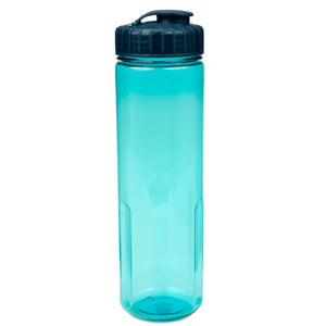 24 oz Prestige Bottle with Flip Top Lid - Translucent Aqua With Navy Lid