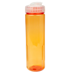 24 oz Prestige Bottle with Flip Top Lid - Translucent Orange With Clear Lid