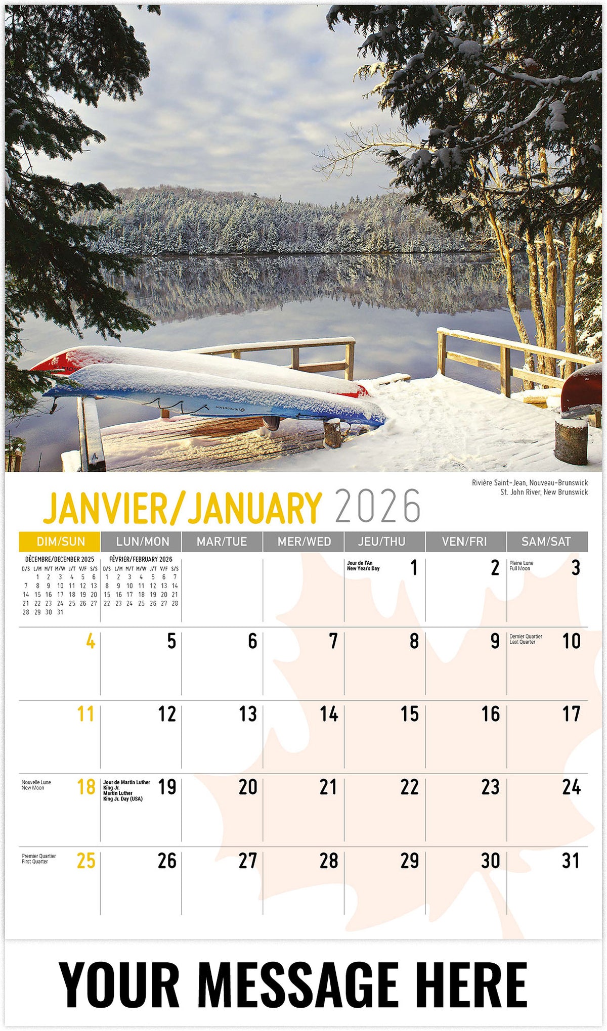 Scenes of Canada (Bilingual) - 2026 Promotional Calendar