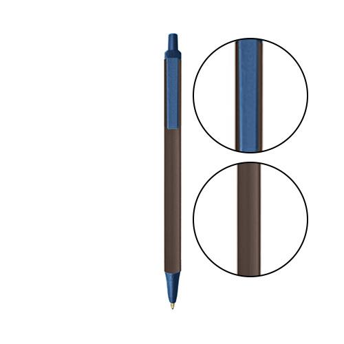 Espresso BIC® Clic Stic® Pen - Espresso With Metallic Dark Blue