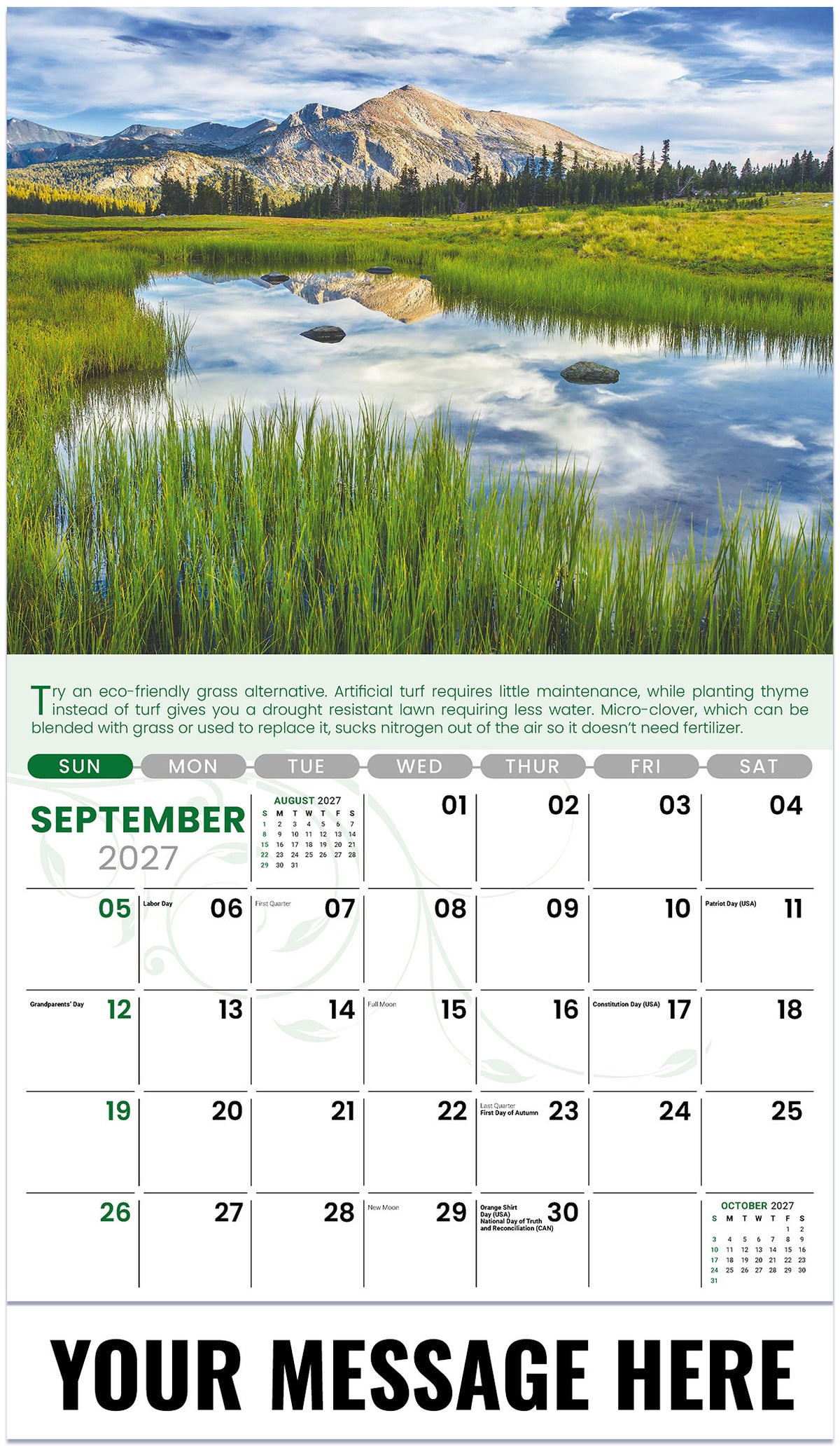 Go Green - 2027 Promotional Calendar