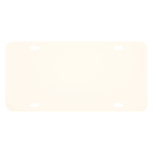 Custom License Plate 0.035 - White