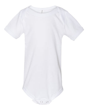 BELLA + CANVAS Infant Jersey Short-Sleeve One-Piece - White
