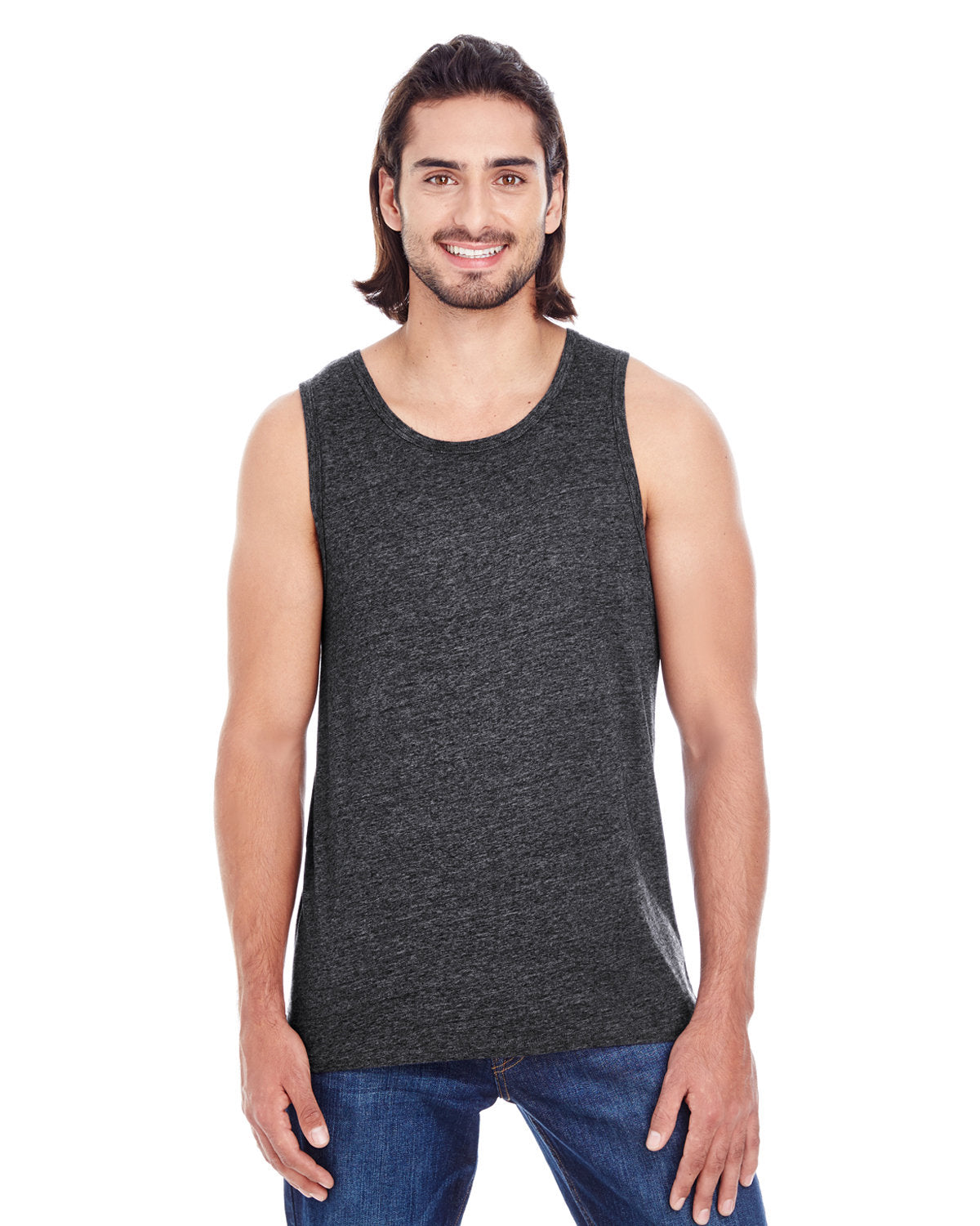 Threadfast Unisex Triblend Tank - Front
